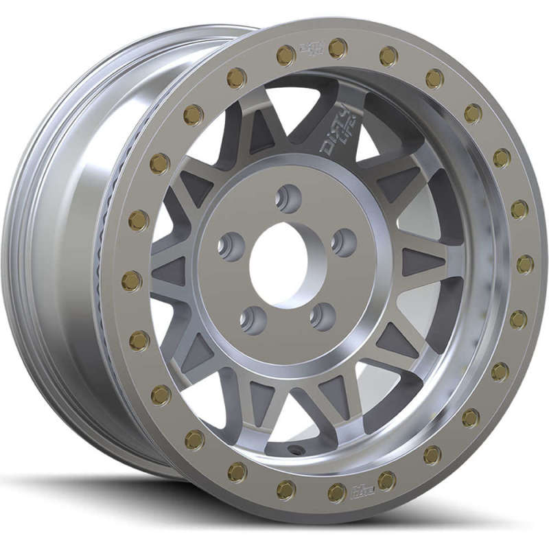 Dirty Life Roadkill Race 17x9 cast wheel with beadlock, 6x139.7 bolt pattern, -14mm offset, machined finish, 106mm hub