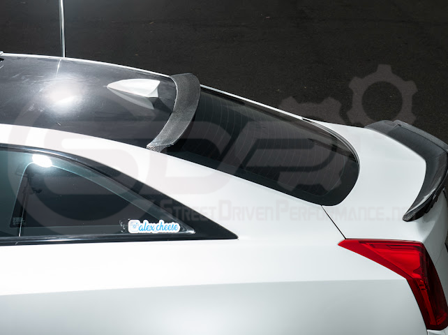 2013-2018 Cadillac ATS ATS-V Coupe | Carbon Fiber Rear Roof Top Window Spoiler Wing