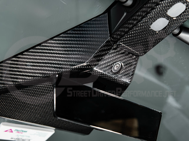 2024-Up Tesla Cybertruck | Interior DRY Carbon Fiber Rear View Mirror Upper Trim Cover