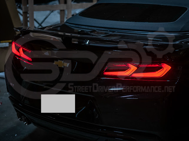 2016-2018 Chevrolet Camaro | C8 Style Sequential Signal LED Rear Taillights Pair (Clear / Red / Smoke Lens)