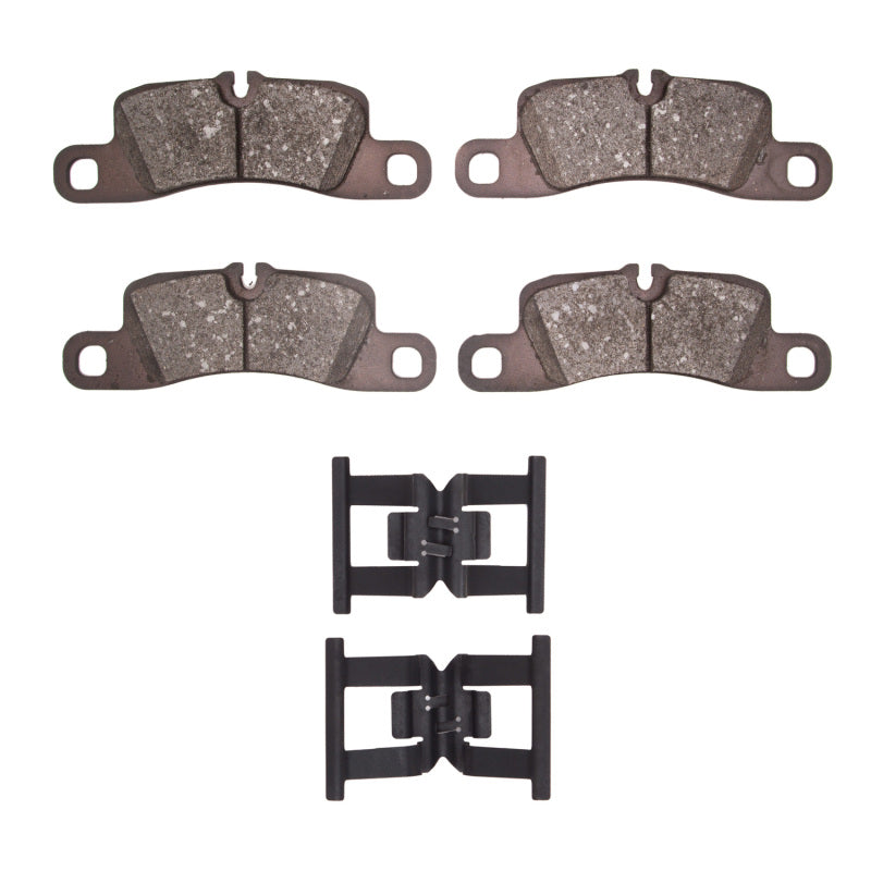 R1 Concepts brake pads and hardware kit for Porsche Cayenne R1 09-09 rear semi-metallic brake pads with hardware.