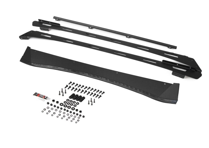Rival 4x4 aluminum roof rack for Ford Ranger 24-26 and Ranger Raptor, mounted on vehicle roof for extra cargo space