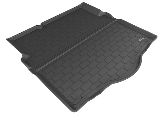 Black 3D MAXpider Kagu cargo liner for 2016-2019 Chevrolet Cruze Sedan, durable rubber floor mat with textured surface.