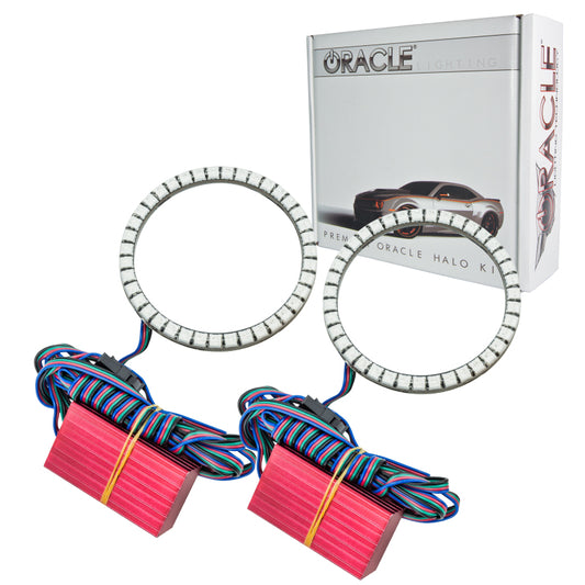 Oracle Lighting LED Waterproof Halo Kit for Jeep Wrangler JK 07-17 fog lights with ColorSHIFT halo illumination.