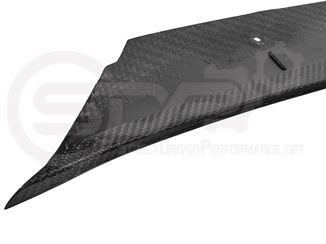 Carbon fiber side fender vents for 2023 Corvette C8 E-Ray and Z06 by Street Driven Performance, featuring three-piece intake scoop trim.