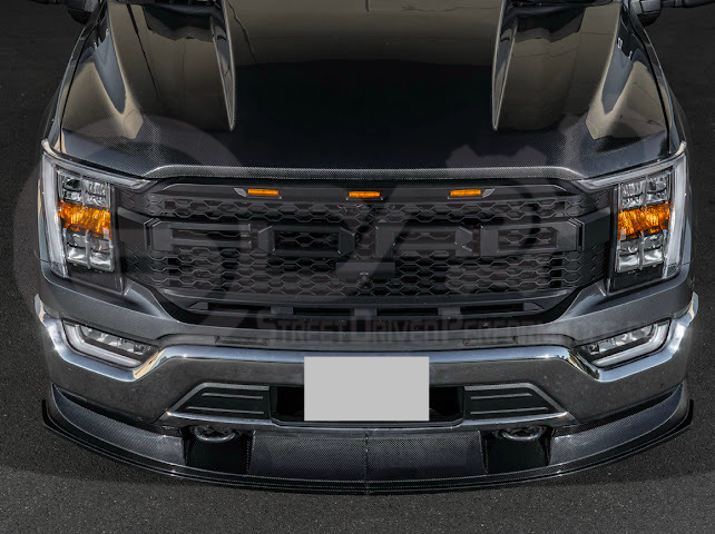 2021-Up Ford F-150 | SDP Performance CARBON FIBER 2Pcs Front Bumper Lip Splitter Ground Effects