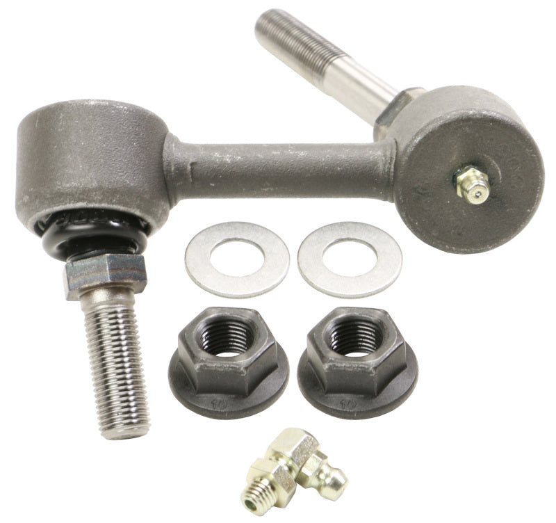 Moog 2016 Lexus IS200t front right sway bar link, automotive suspension part, with metal ball joint and mounting hardware.