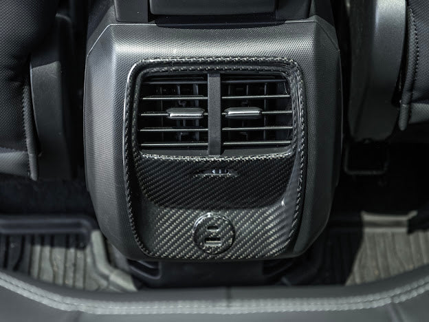 2021-Up Ford Mustang Mach-E |INTERIOR Carbon Fiber Rear AC Outlet Panel Cover