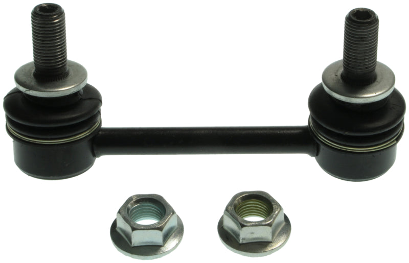 Moog sway bar endlink for Lexus RC F 2015-2022, front right or rear right suspension component, black metal with mounting hardware.