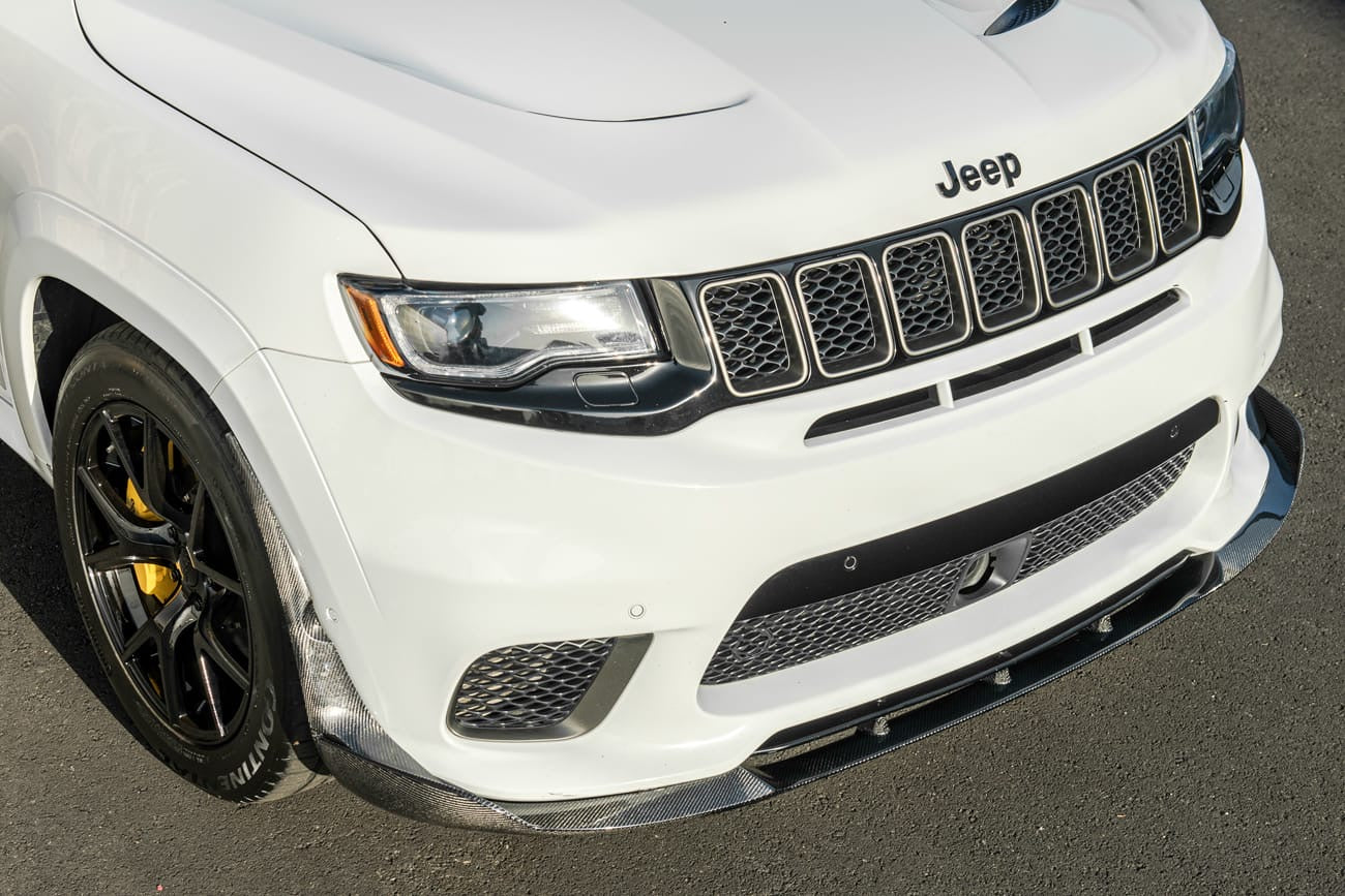 2017-2021 Jeep SRT8 Trackhawk 3 Piece CARBON FIBER Front Splitter Lip Ground Effects