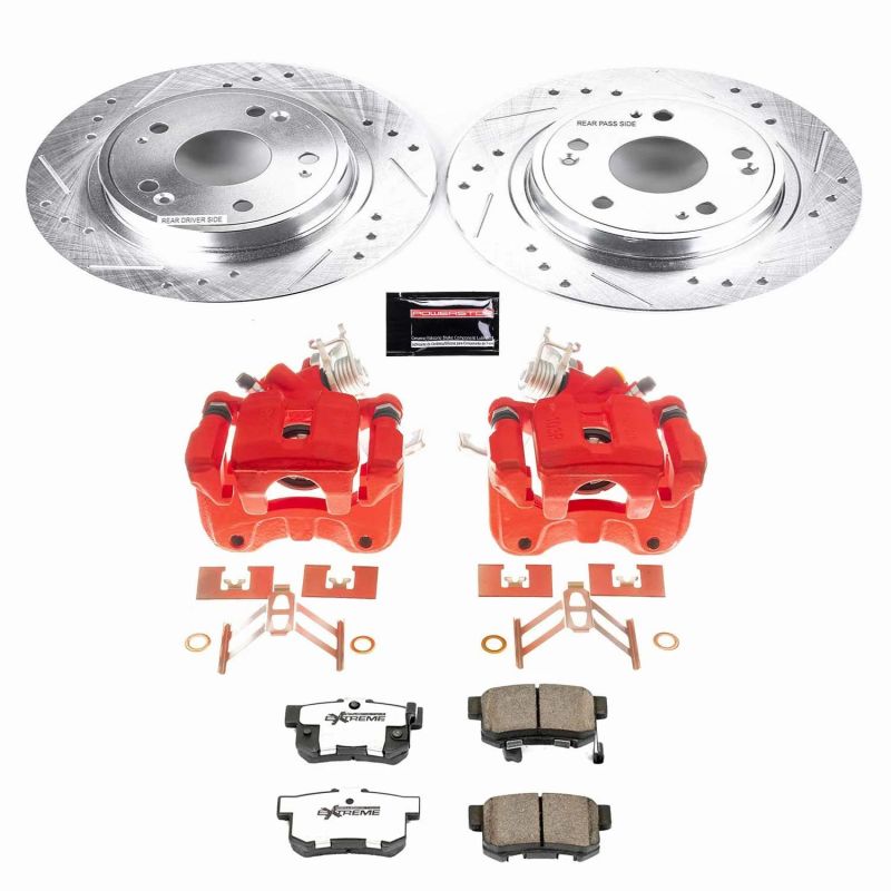 PowerStop Z26 Street Warrior rear brake kit for Honda Accord 2005-2007 with performance calipers and rotors.