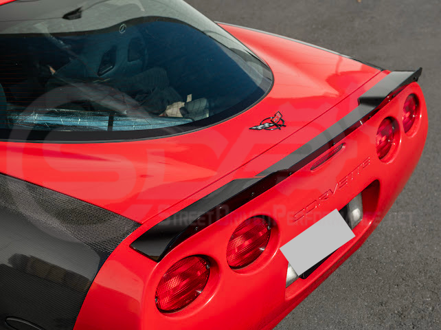 1997-2004 Chevrolet Corvette C5 | ZR1 Extended Style GLOSSY BLACK Rear Trunk Lid Wickerbill Spoiler Wing