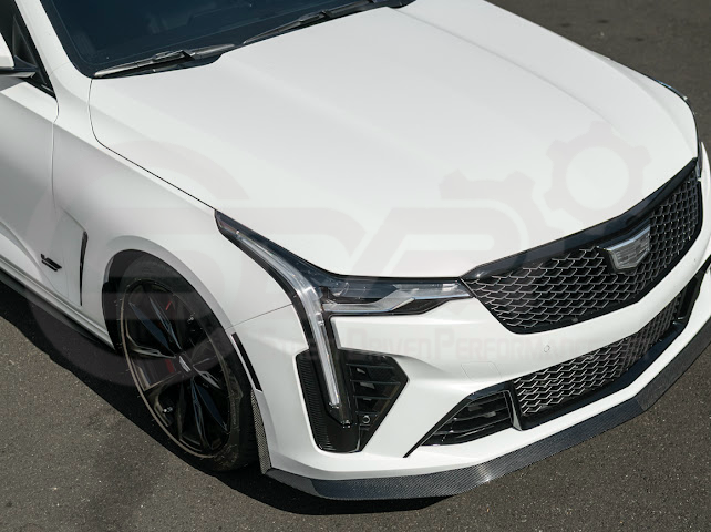 2020-Up Cadillac CT4-V Blackwing | CARBON FIBER Front Splitter Side Wheel Arches Pair