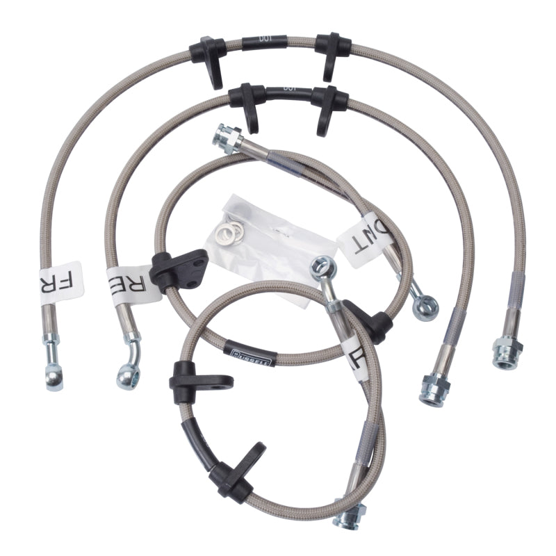 Russell Performance brake line kit for 90-93 Acura Integra RS, LS, GS, and GSR, featuring high-quality stainless steel brake hoses.