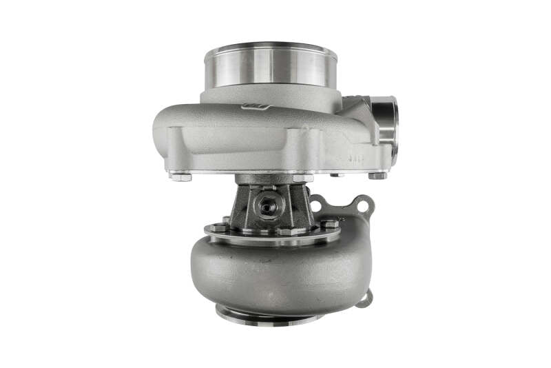 Turbosmart TS-1 turbocharger with T3 1.10AR externally wastegated setup, showcasing the compact turbo design and wastegate actuator.