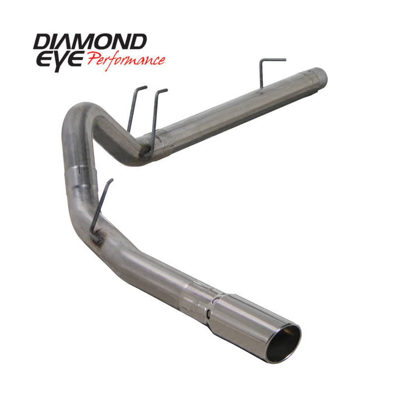 Diamond Eye Performance DPF Back exhaust kit for 2008-2009 Ford F250/F350, 44-inch length, stainless steel, single tailpipe.