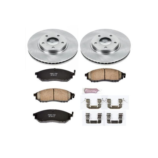 PowerStop OE brake kit for Infiniti M45 front, includes brake rotors and pads, designed for optimal stopping performance.