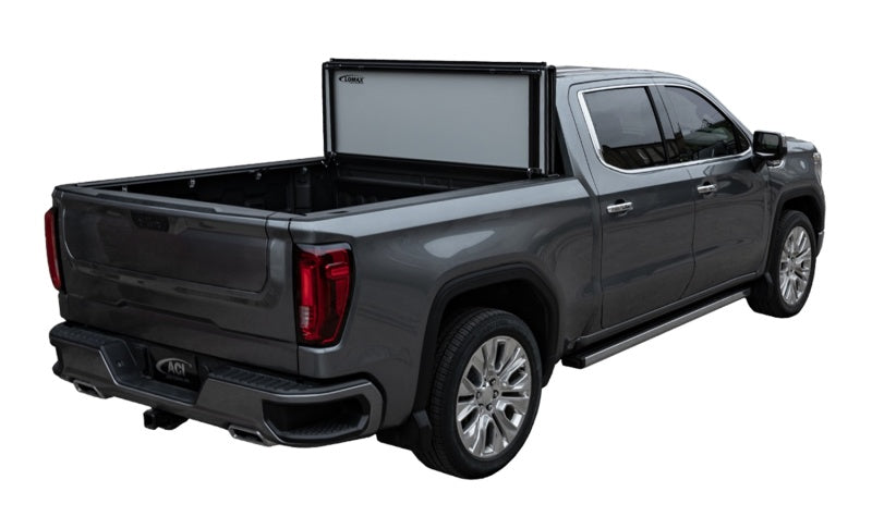 Access LOMAX Stance hard cover for 19+ Chevy/GMC full-size 1500 trucks, black urethane exterior truck bed accessory.