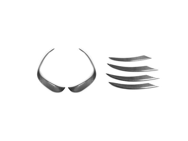 2019-Up C205 W205 Mercedes C-Class AMG Factory Style Carbon Fiber Front Air Vent Cover Pair