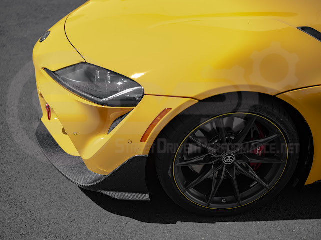 2020-Up Toyota GR Supra A90 A91 | A91 Package CARBON FIBER 3 Piece Front Bumper Lip Splitter Ground Effects
