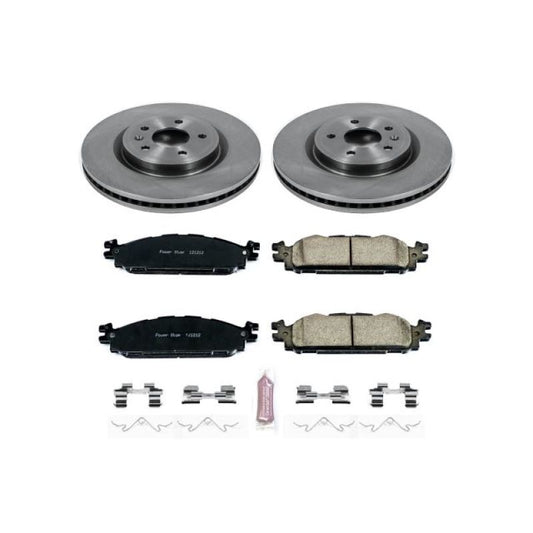 PowerStop OE brake kit for 2011-2019 Ford Explorer front brakes, includes rotors and pads for reliable stopping power.