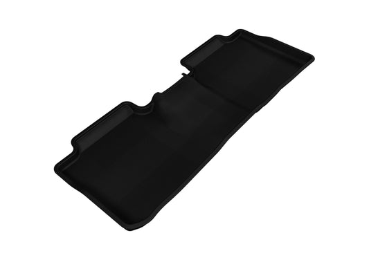 Black 3D MAXpider rubber floor mats for the 2nd row of 2014-2019 Toyota Corolla, featuring textured surface and custom fit.