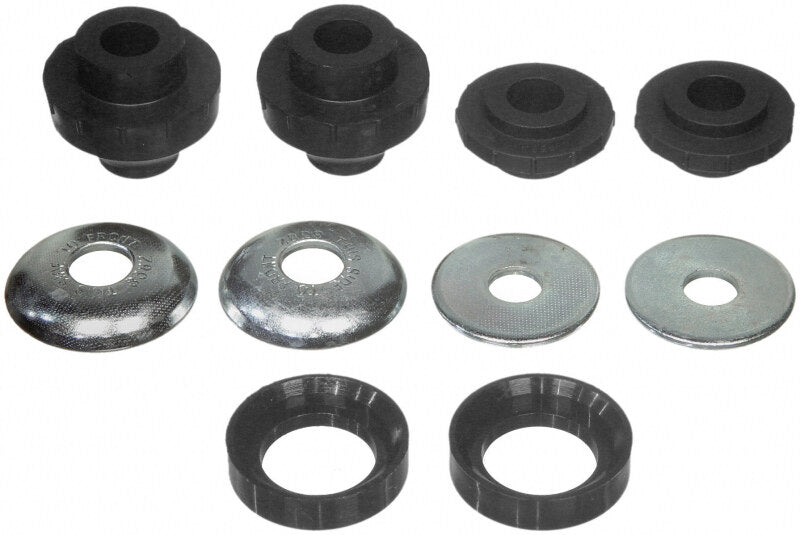 Moog front control arm bushing for 1980-1981 Ford Bronco suspension arm, showing the rubber bushing component.
