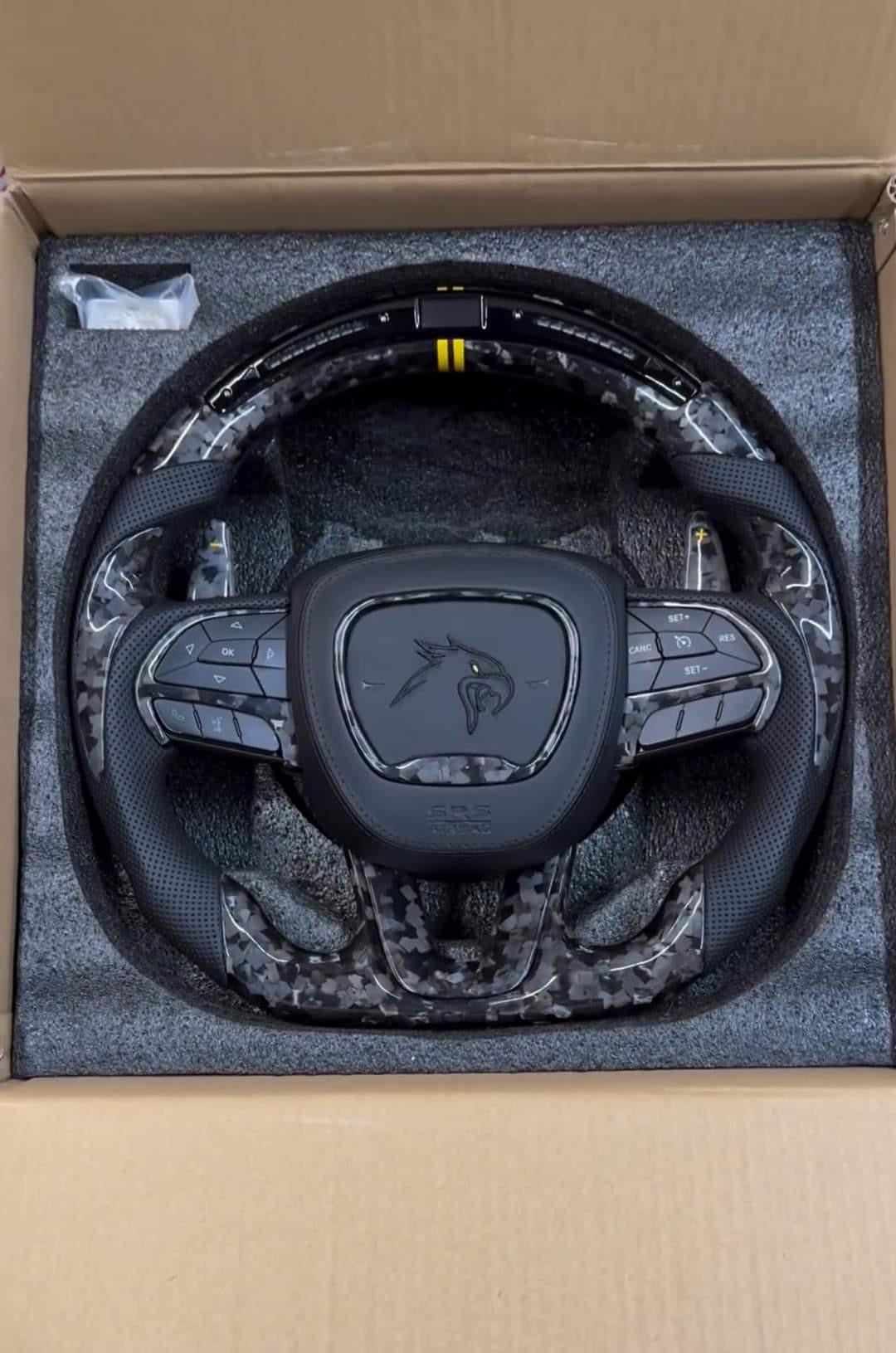 2005 - 2024+ MOPAR Dodge Charger Custom Carbon Fiber Steering Wheel with options