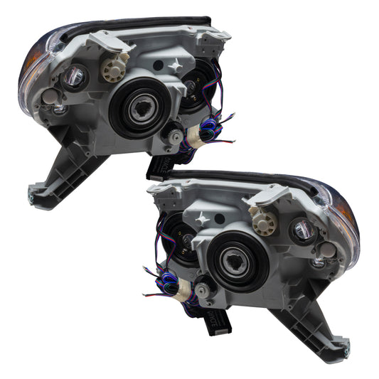 Oracle Lighting LED halo headlights for 2006-2009 Toyota 4-Runner, red pre-assembled headlights with bright halo rings.