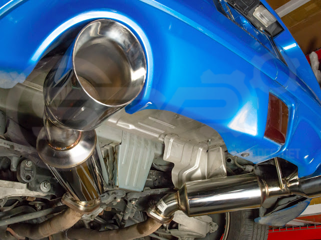 2009-2021 NISSAN 370Z Z34 STAINLESS STEEL AXLE BACK 4.5" DUAL TIPS EXHAUST (ANDOLIZED SILVER OR BURNT BLUE TIPS)