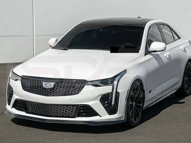 2020-Up Cadillac CT4-V Blackwing | CARBON FIBER Front Splitter Side Wheel Arches Pair