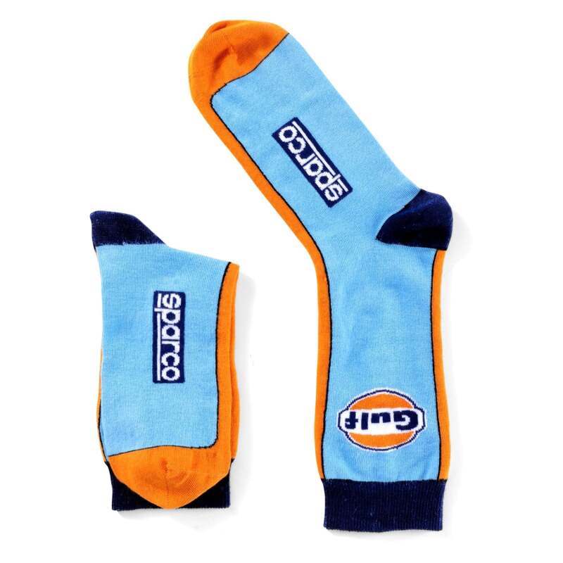 Blue Sparco Gulf racing socks in size 41-46, featuring the SPARCO brand logo and sporty design.