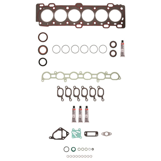 Fel-Pro Volvo S80 HS 26577 PT PermaTorque engine cylinder head gasket set with multiple gaskets and seals laid out.