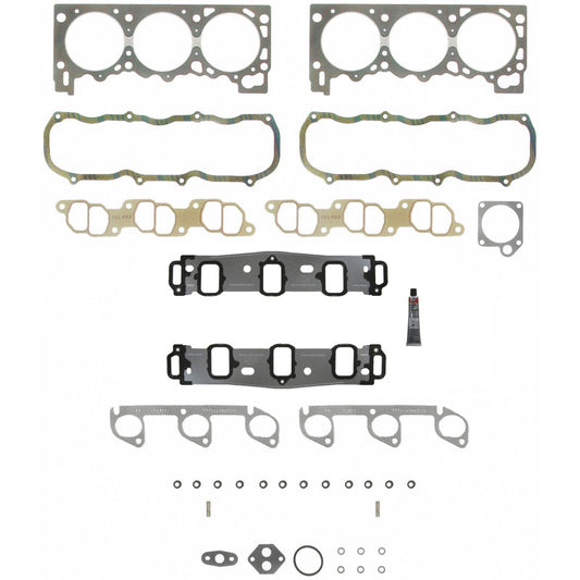 Fel-Pro Ford Ranger PermaTorque engine cylinder head gasket set, showing detailed gasket components on a white background.