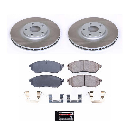 PowerStop semi-coated front brake rotor kit for 2011-2014 Nissan Murano, performance brake kit with durable rotor design.
