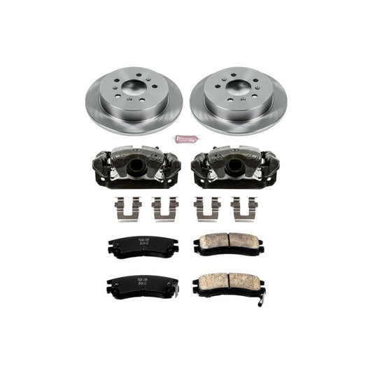 PowerStop OE rear brake kit with calipers for 2008-2009 Buick Allure, featuring durable brake components and hardware.