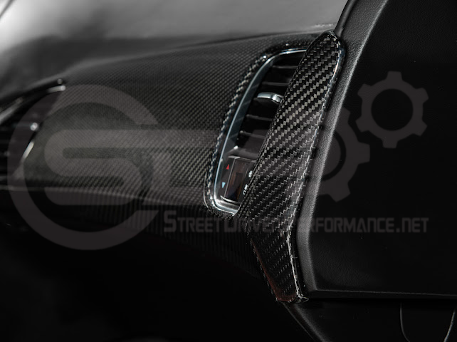 2014-2019 CHEVROLET CORVETTE C7 | DRY CARBON FIBER PASSENGER SIDE DASHBOARD AIR DUCT VENT PANEL COVER