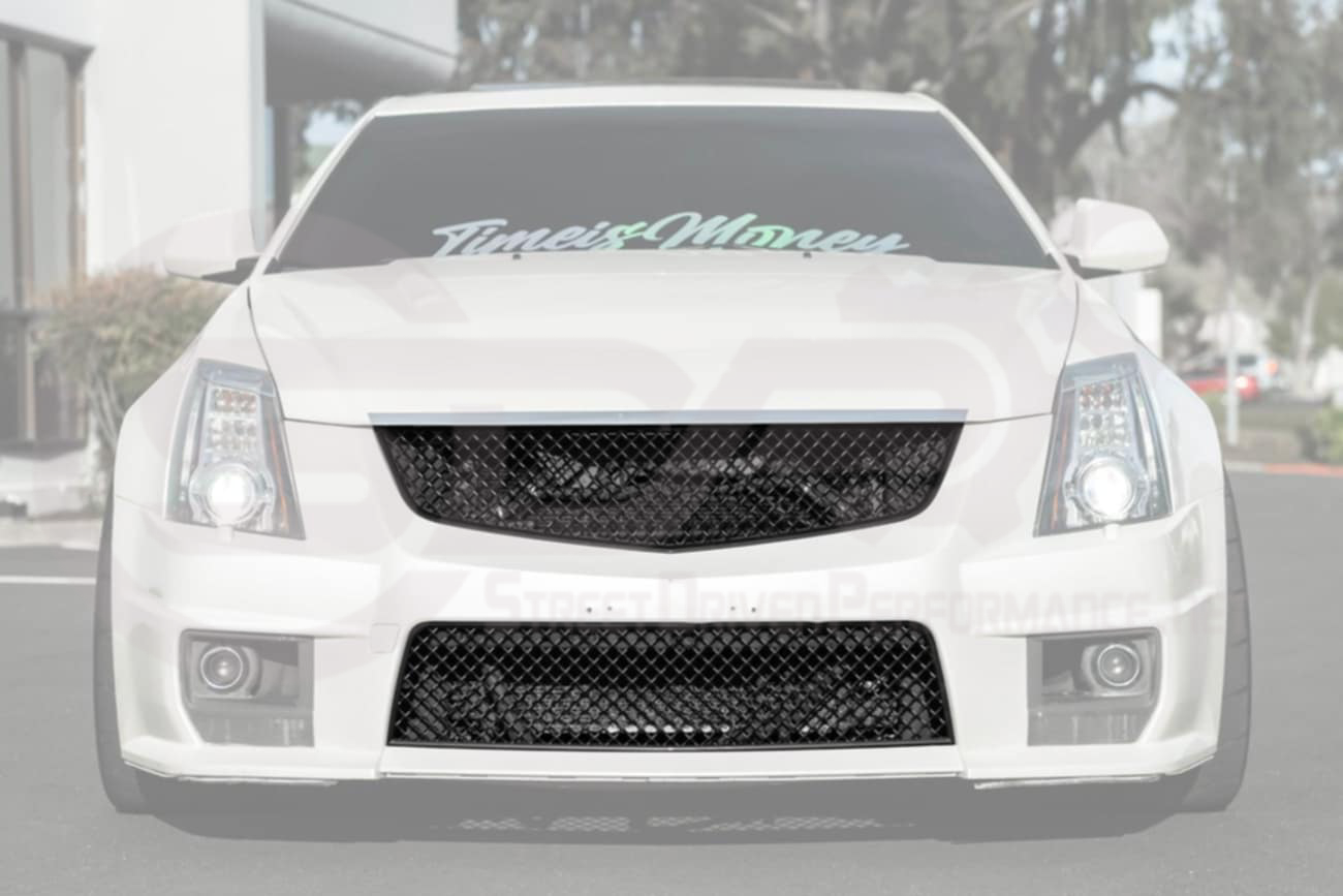 2009-2015 Cadillac CTS-V V2 -  Black front grilles set (blank no emblem)