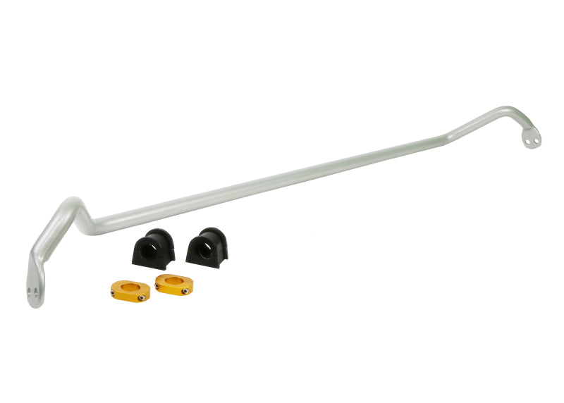Whiteline 9/10+ Impreza GH/GR MY11 and STi 22mm heavy-duty adjustable swaybar, shown with mounting brackets and end links.