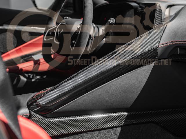 2020-Up Corvette C8 | CARBON FIBER Center Console Armrest Right Trim Panel Cover