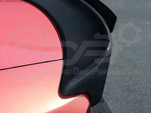 Dodge Charger SRT Hellcat Redeye style rear trunk wing spoiler in matte black for 2015-2023 models, designed for street performance.