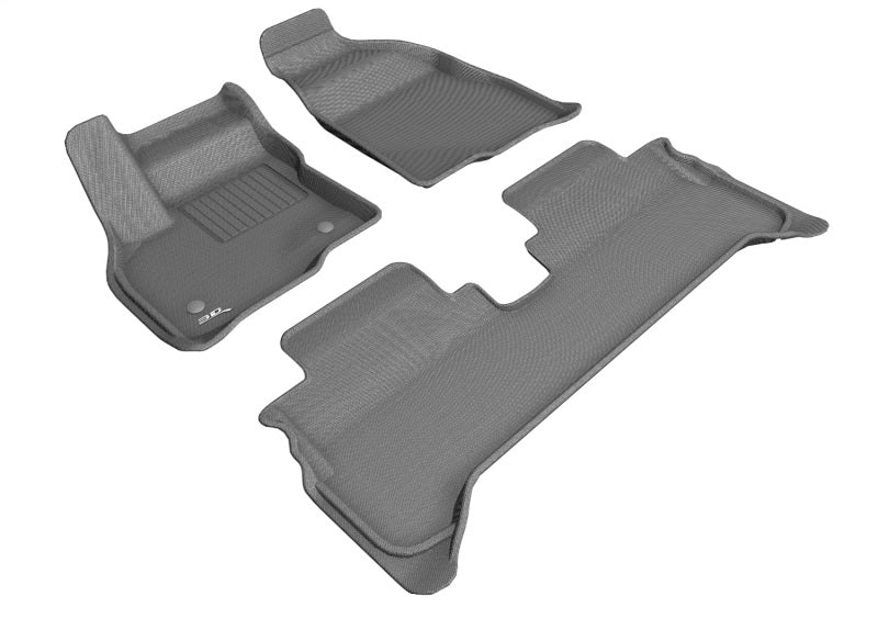 3D MAXpider gray rubber floor mats for Chevrolet Bolt EV 2017-2023, full set with textured surface and custom fit