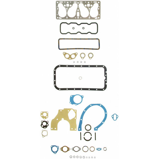 Fel-Pro FS 7543 SBX engine gasket set with various gaskets and seals laid out for automotive engine repair.