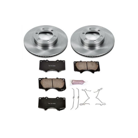 PowerStop OE front brake kit for Lexus GX470 2003-2009, includes brake rotors and pads for improved stopping performance.