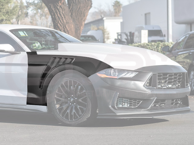 2018-2023 FORD MUSTANG GT500 KR STYLE FRONT SIDE VENTED FENDERS PAIR