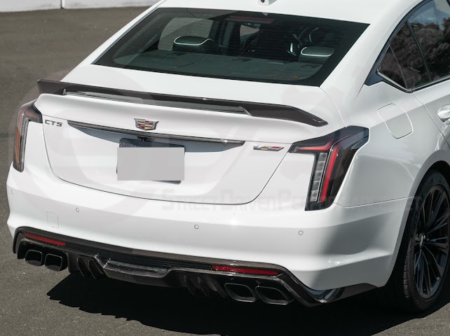 2021-Up Cadillac CT5, CT5-V, CT5-V Blackwing | Factory Style CARBON FIBER Rear Deck Lid Center Applique Trunk Insert Replacement