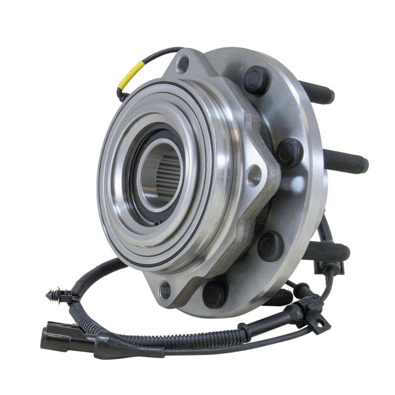 Yukon Gear & Axle front wheel hub and bearing assembly for 2005-2010 Ford F250 and F350 SRW trucks, showing the hub and bearing components.