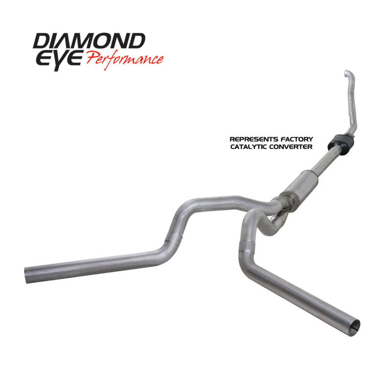 Diamond Eye Turbo Back exhaust pipe for 1994-97 Ford F250/F350 Power Stroke dual aluminum replacement pipe, performance upgrade.