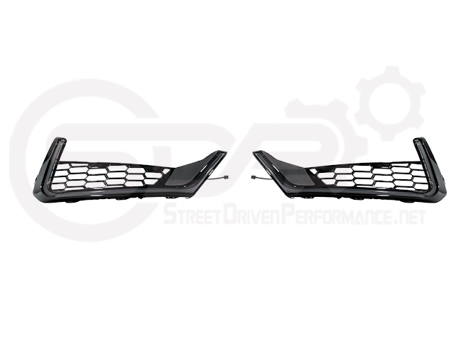 2024-Up For Mustang S650 Dark Horse Style Bumper | Side Intake LED Grille DRL Light Bar Pair