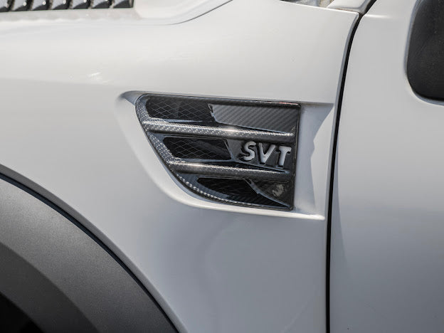 2009-2014 Ford F-150 Raptor SVT | SDP Package Carbon Fiber Side Fender Vents Trim Replacement (Pair)